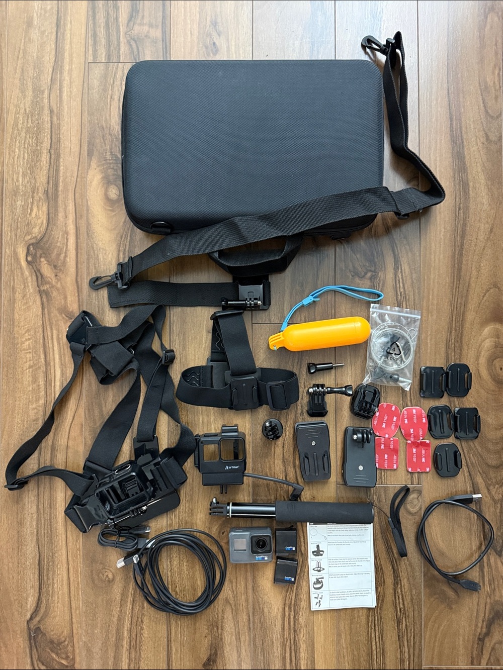 GoPro Hero 6 + Compatible Black Action Camera Accessories